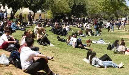 people on lawn